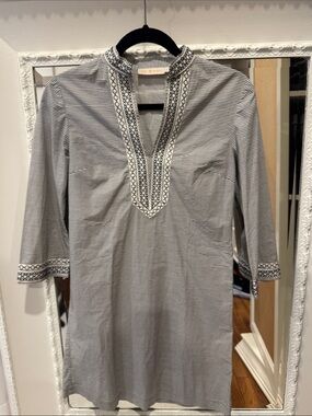 Tory Burch Navy and White Striped dress